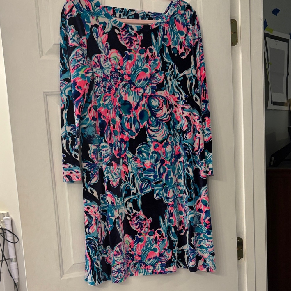 Lilly Pulitzer Vibrant Floral Long Sleeve Dress